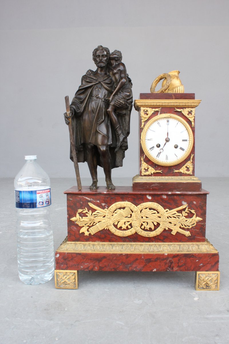 Pendule à Décor De Soldat Romain Epoque XIXème-photo-8