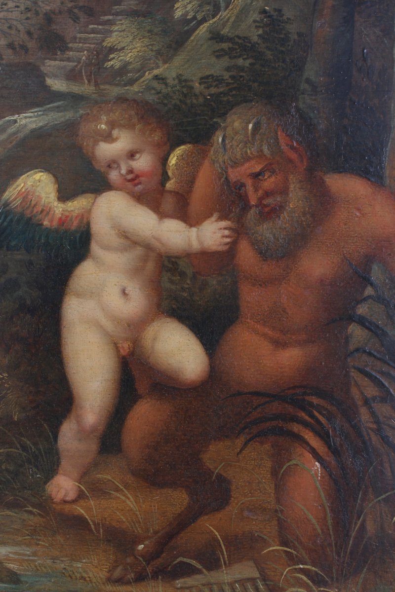 Tableau Paradis Terrestre époque XVIIème-photo-4
