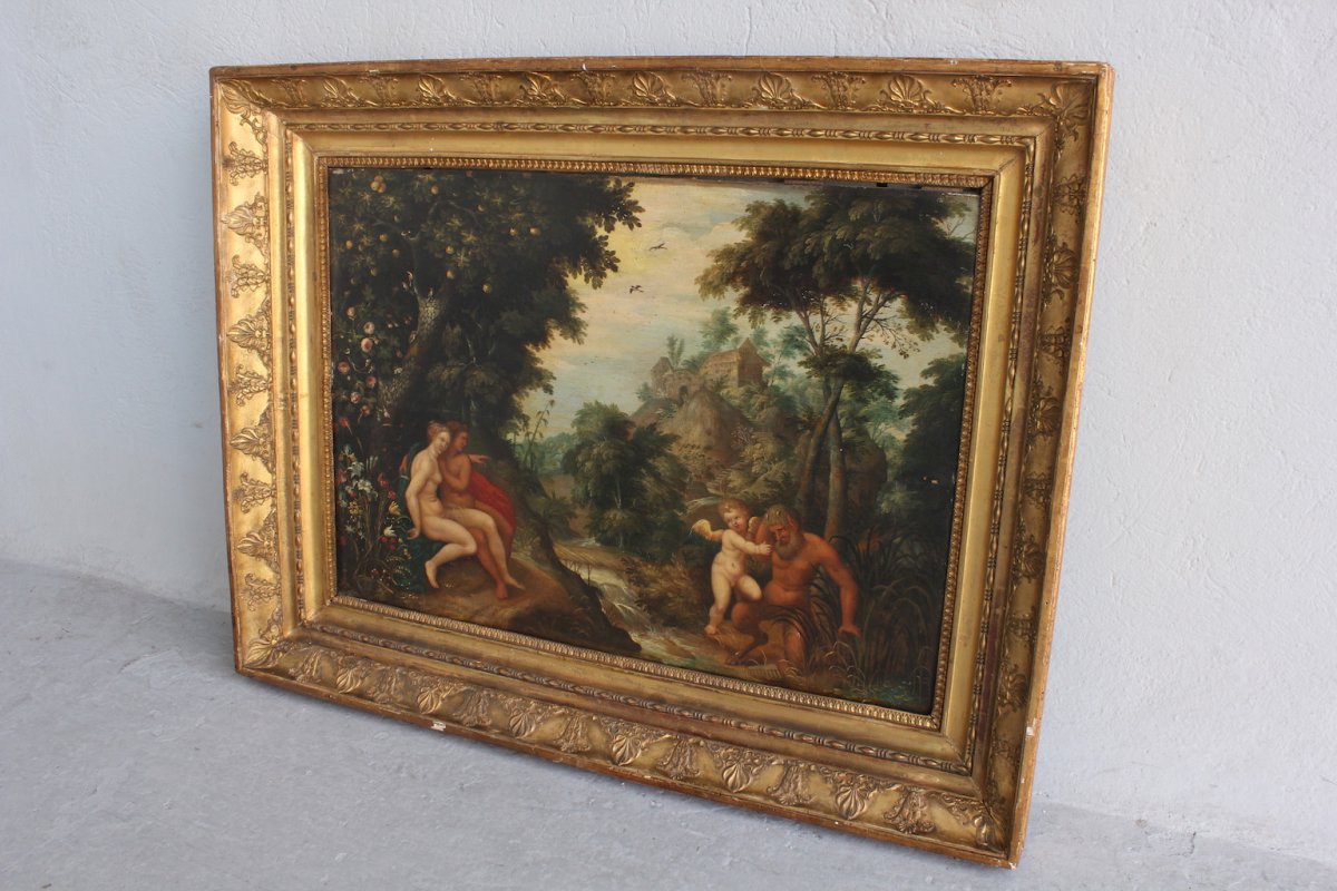 Tableau Paradis Terrestre époque XVIIème-photo-5