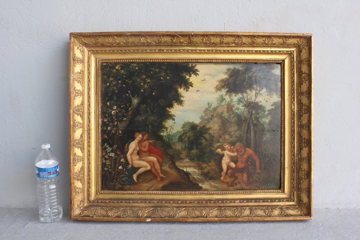 Tableau Paradis Terrestre époque XVIIème-photo-7