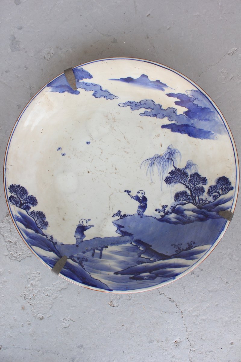 Pair Of Ancient Chinese Plates 18th Century Probably-photo-2