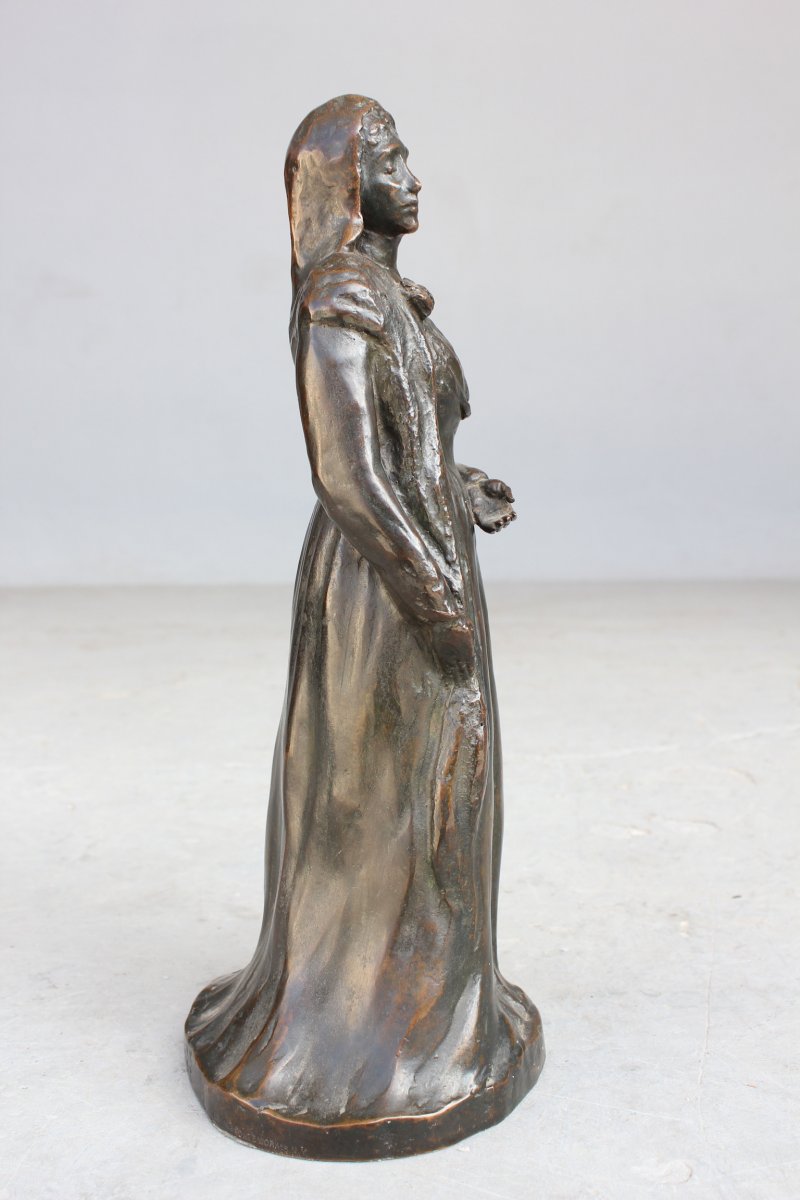 Statuette Américaine En Bronze XIXème Siècle-photo-3