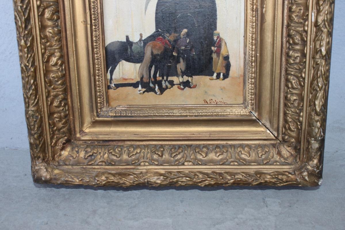 19th Century Oil On Panel By Pasini -photo-6