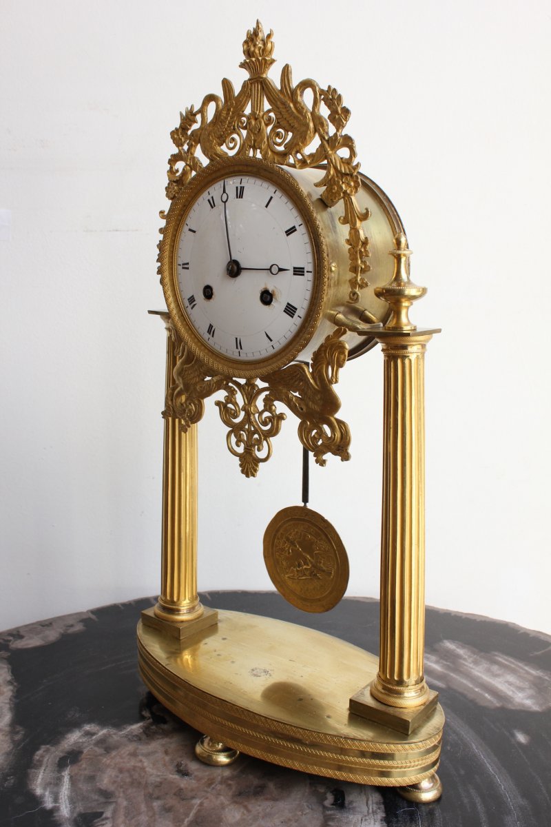 19th Century Bird Decors Clock-photo-3