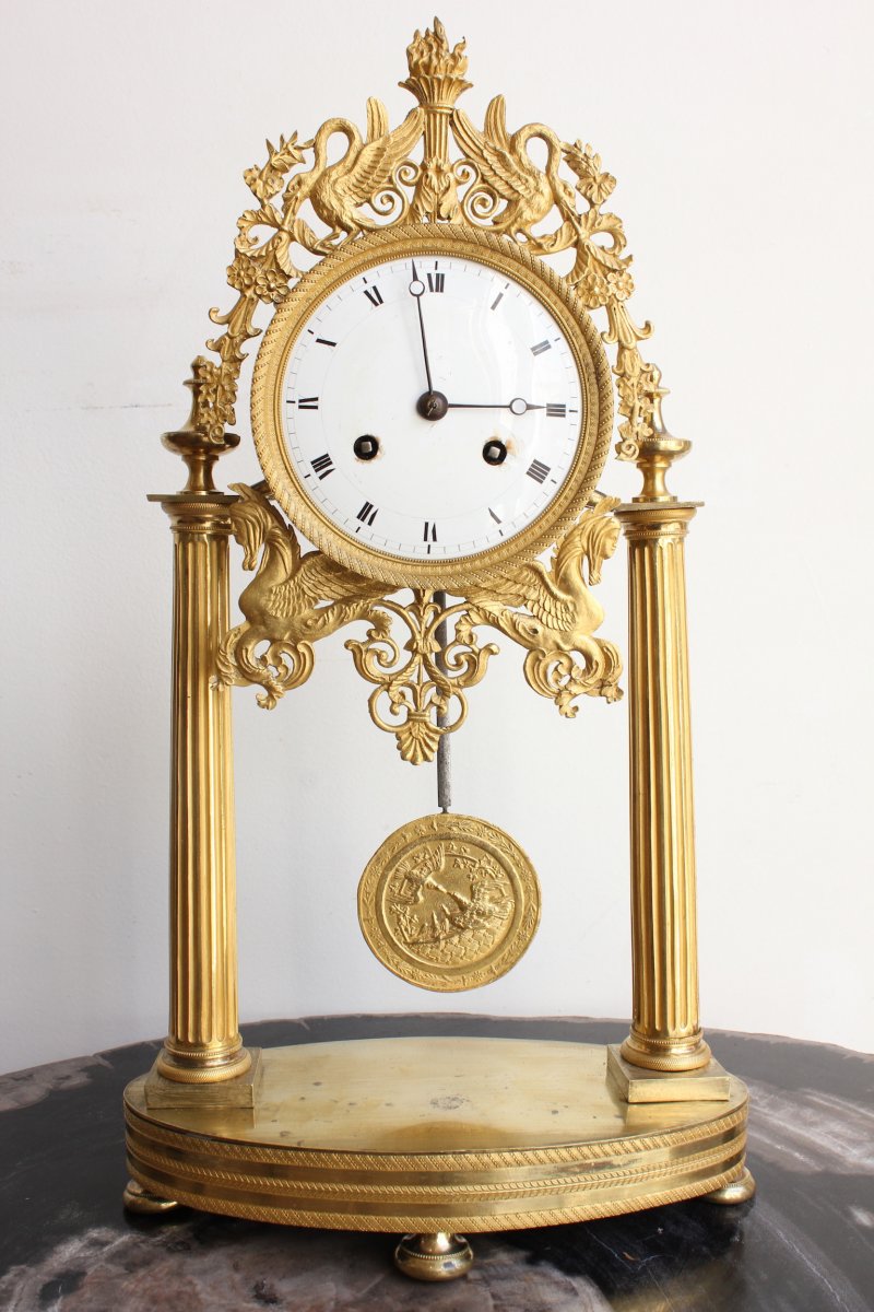 19th Century Bird Decors Clock