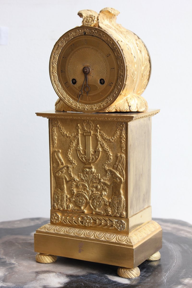Pendule Borne Epoque Empire-photo-3