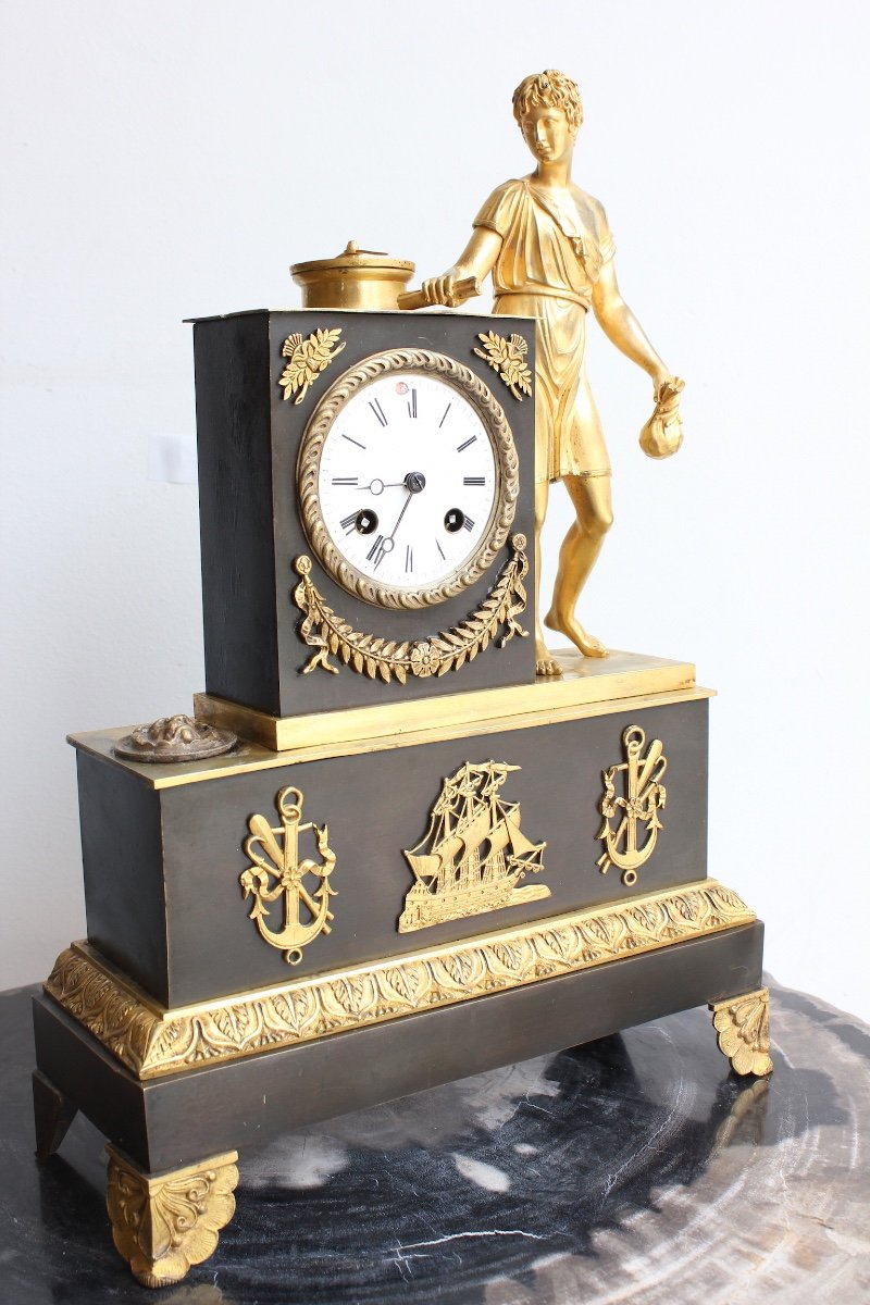 19th Century Navigator Clock-photo-2