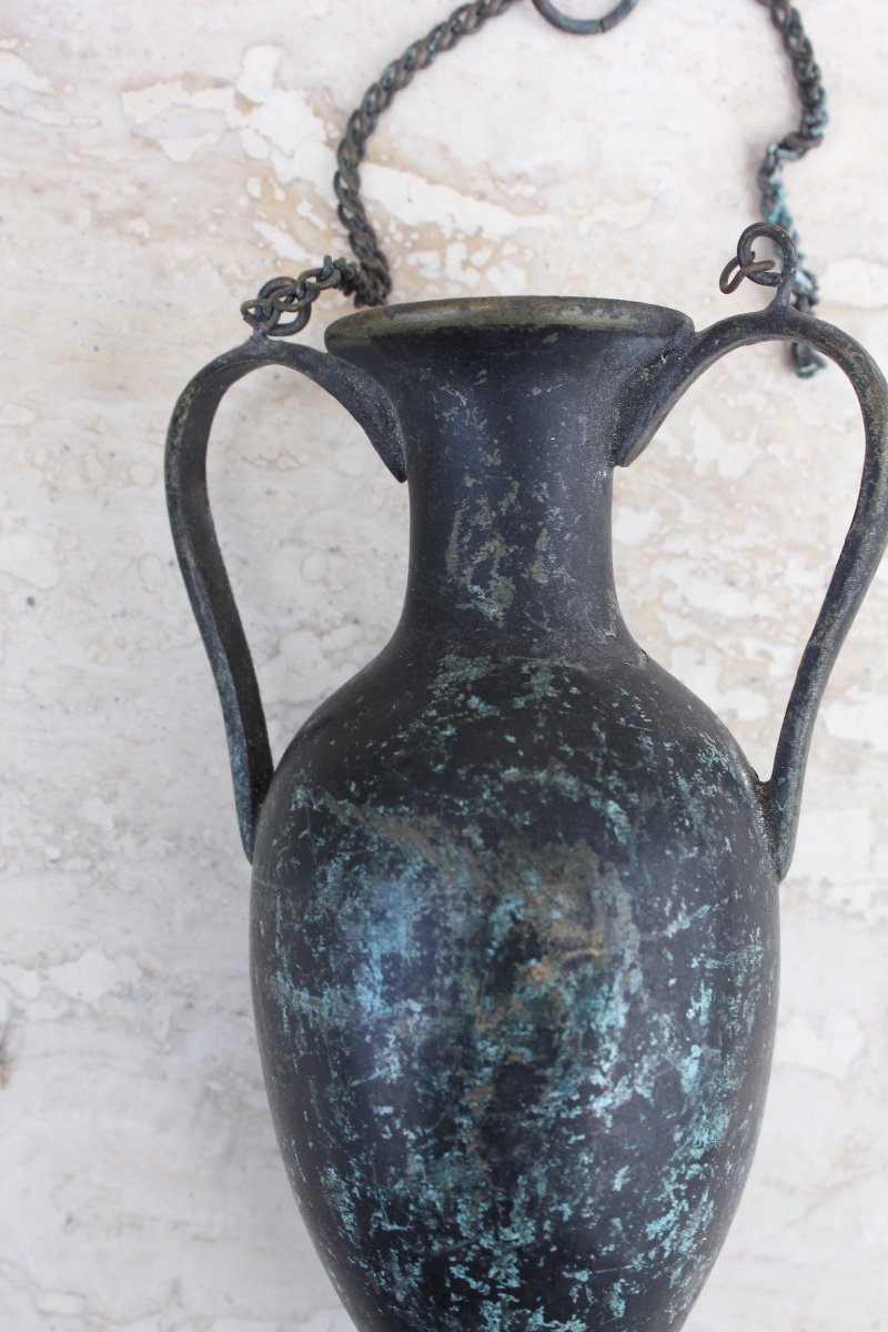 Amphore En Bronze Epoque Antique-photo-4