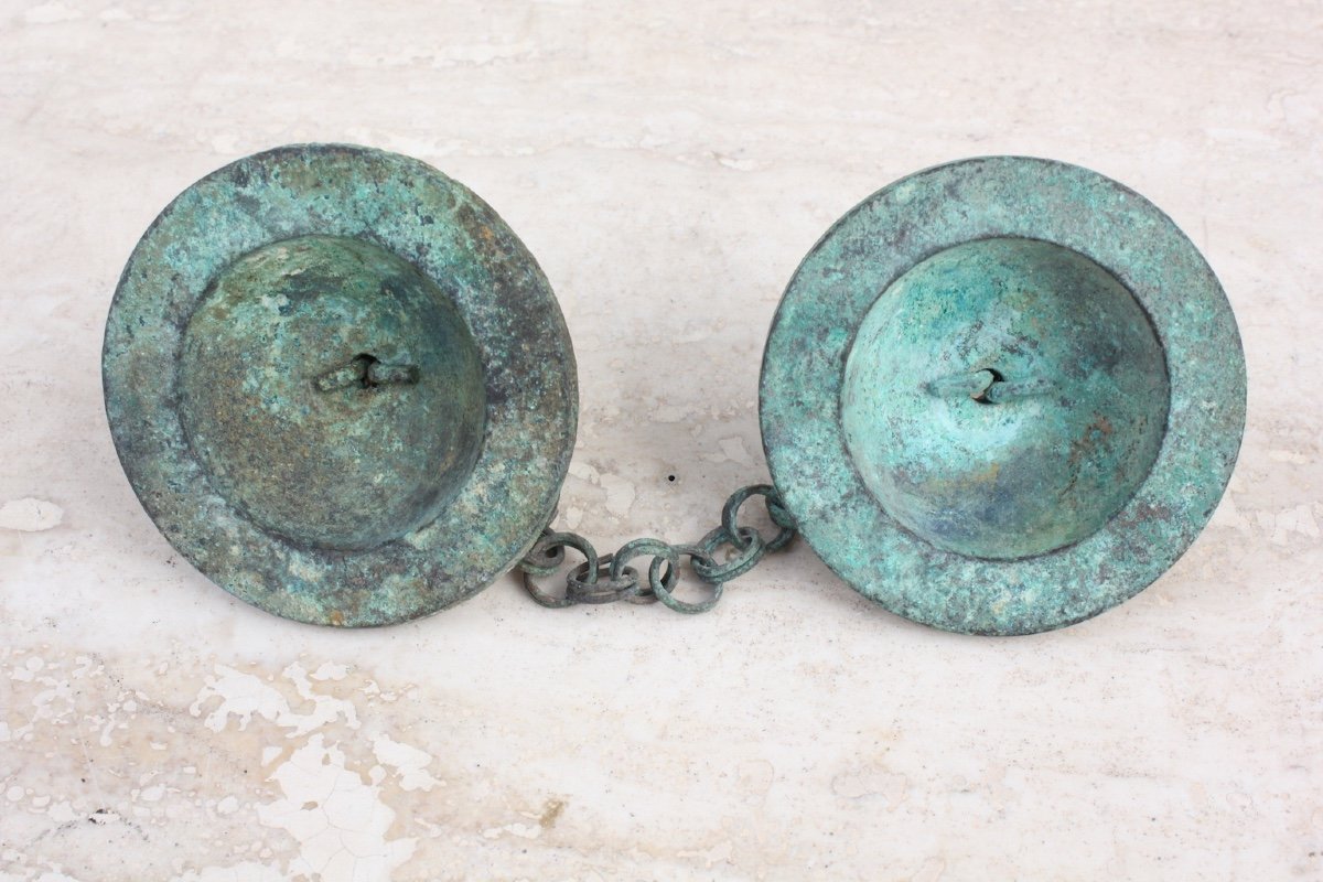 Cymbales En Bronze Epoque Antique-photo-1