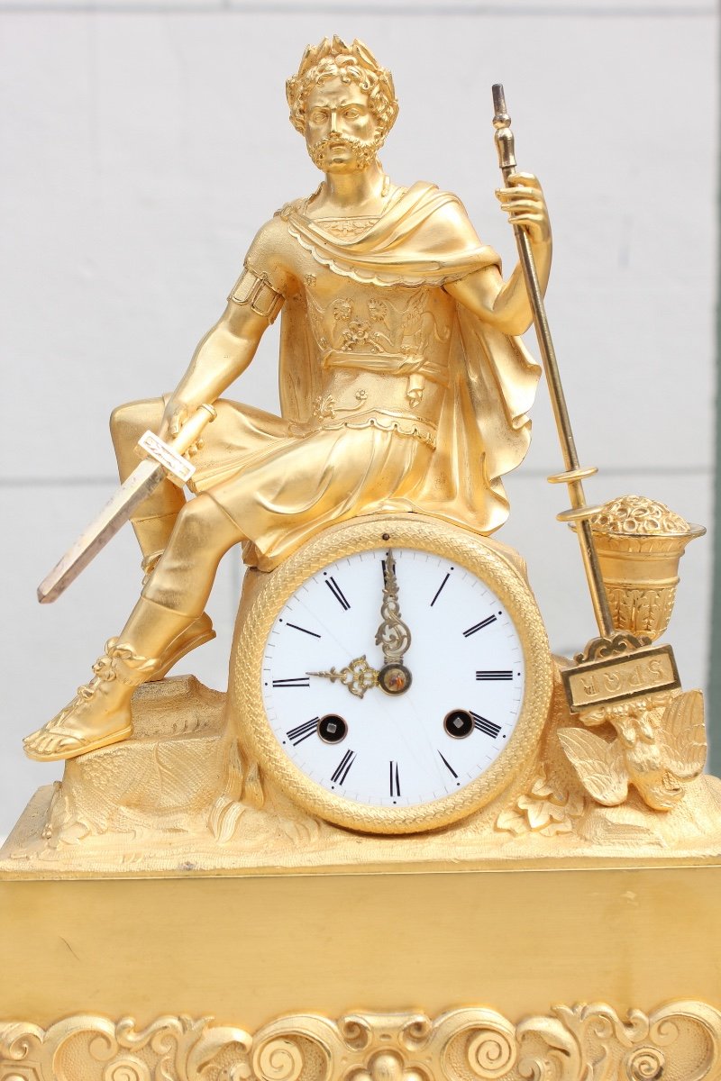 19th Century Caesar Gilt Bronze Clock-photo-2