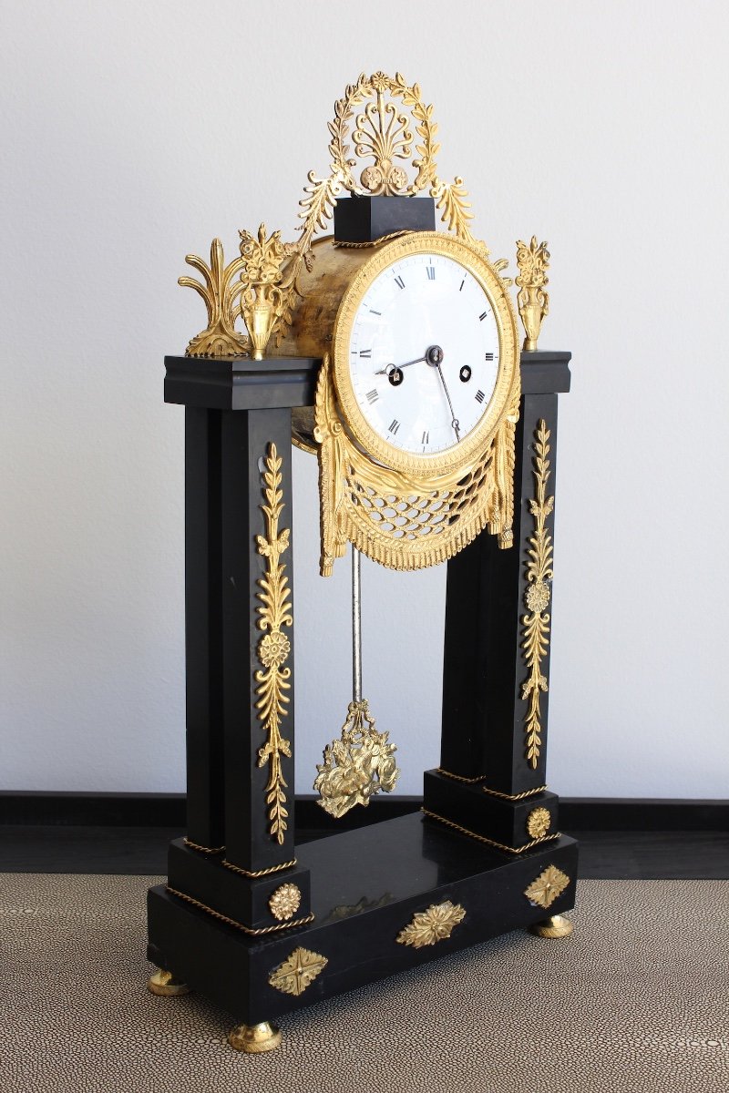 Pendule d'Epoque XIXème en Bronze doré-photo-2