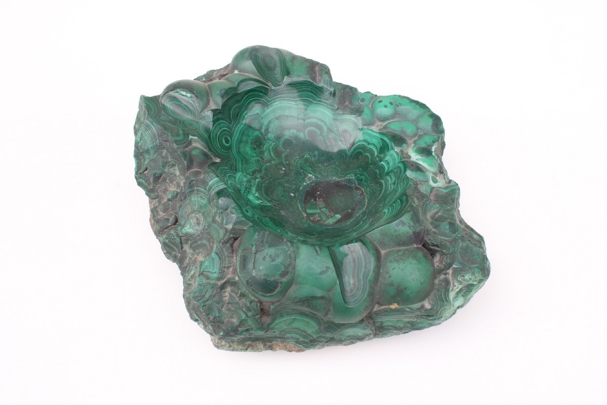 20th C. Ashtray In Malachite -photo-4