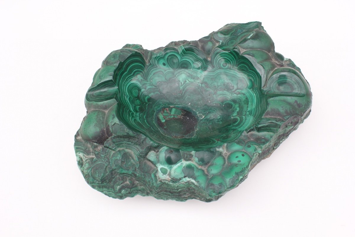 20th C. Ashtray In Malachite 