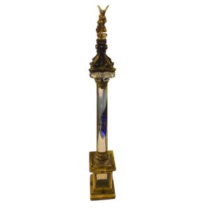 Column Made Of Crystal, Gold, And Semi-precious Stones.