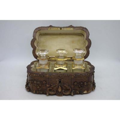 Napoleon III Carved Wood Perfume Box