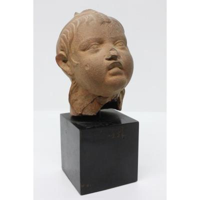 Roman Or Etruscan Terracotta Head