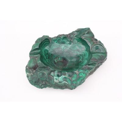 20th C. Ashtray In Malachite 