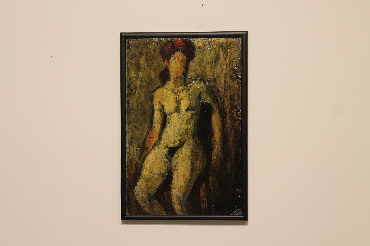 Tableau Nu Féminin - Huile Sur Toile-photo-3