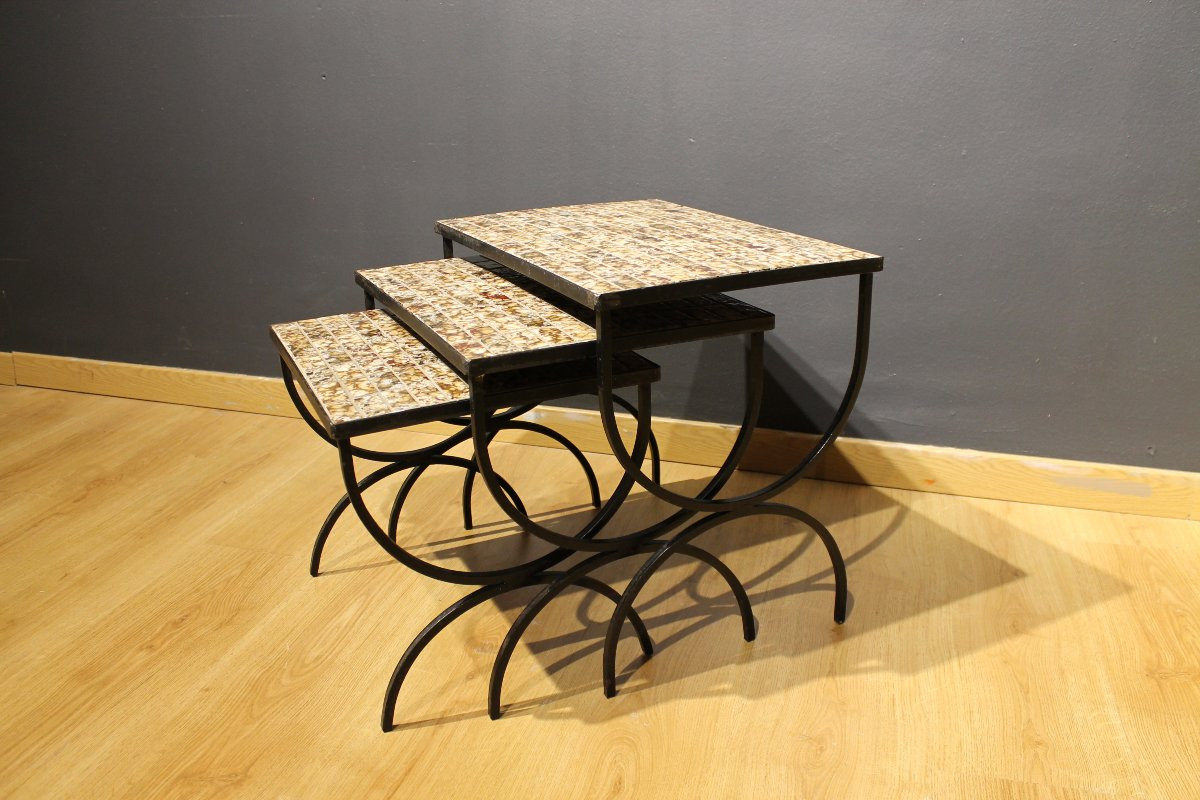Ceramic Nesting Tables - 1950s-photo-1