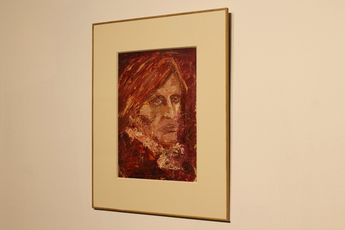 Portrait Of A Man, 20th Century, Oil On Panel-photo-5