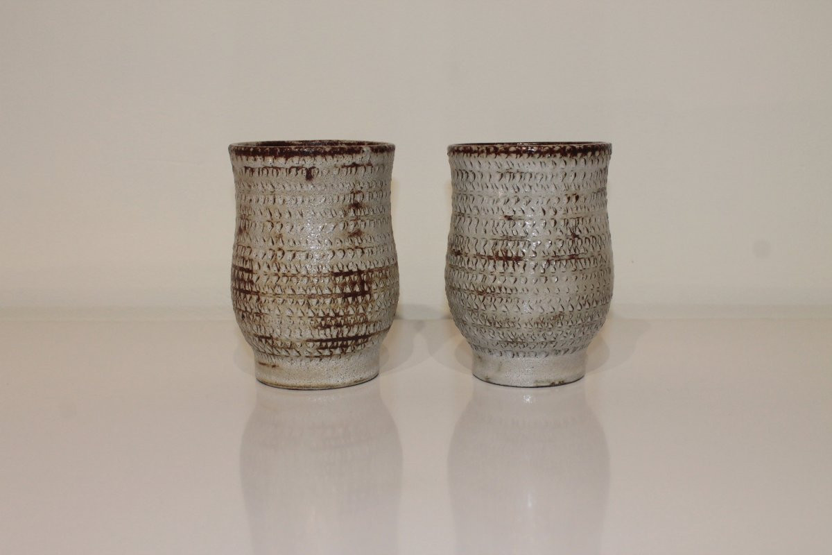 Paire de vases Accolay signés-photo-3