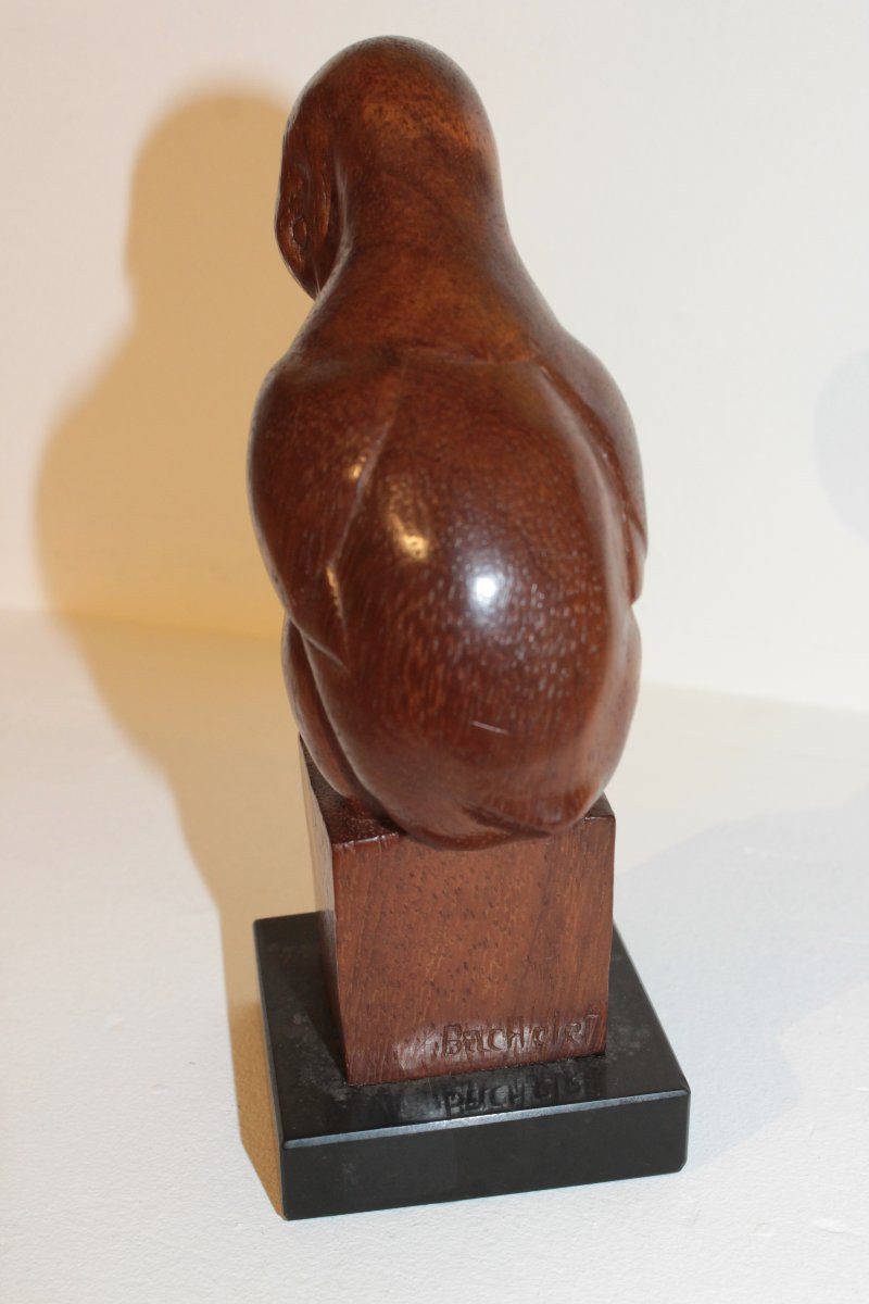 Sculpture animalière en bois signée - époque Art Déco-photo-2