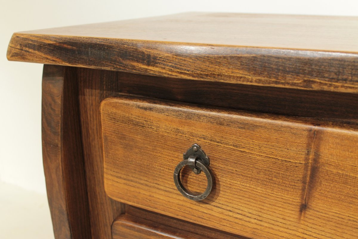 Brutalist Chest Of Drawers In Aranjou Elm - 1960s-photo-3