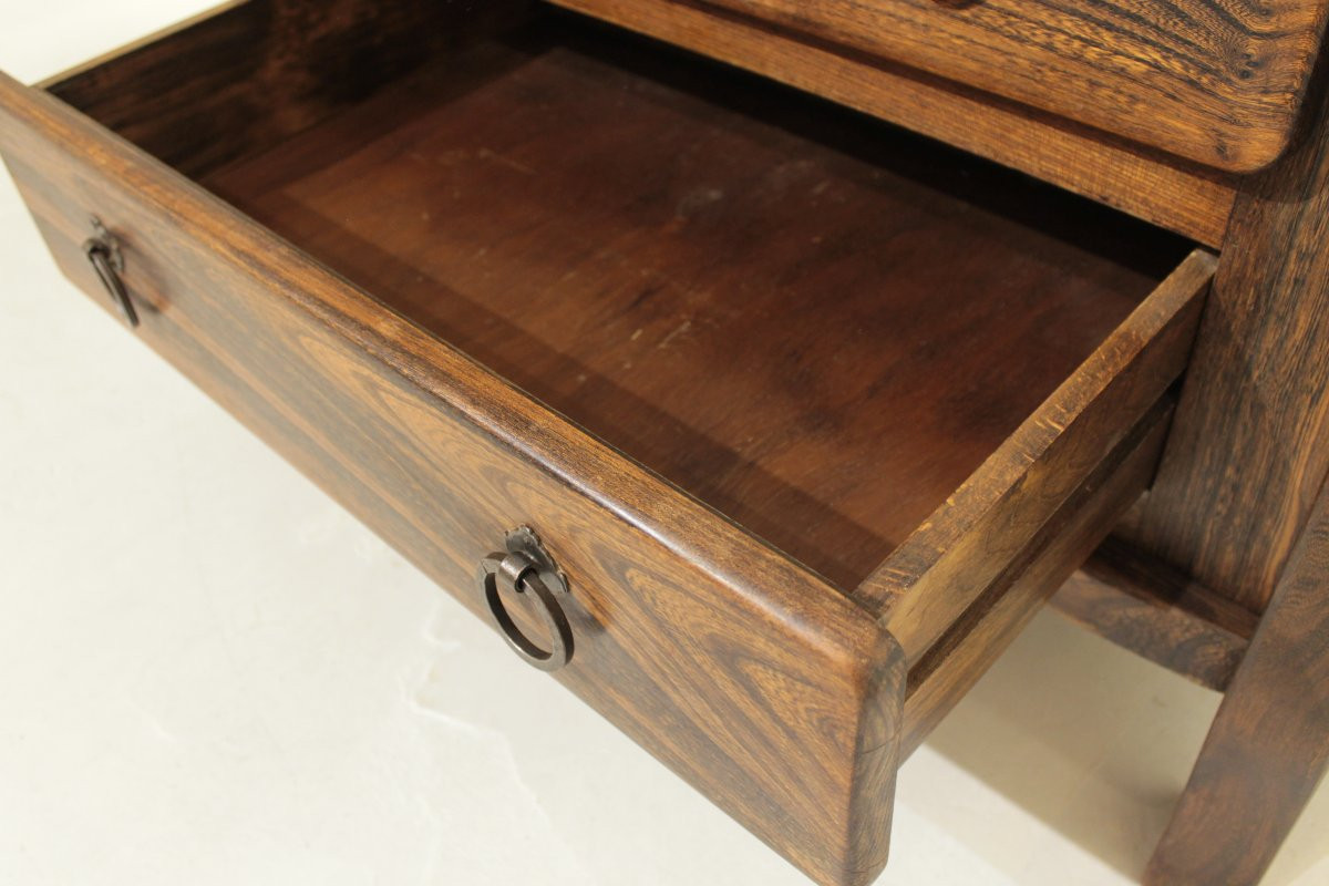 Brutalist Chest Of Drawers In Aranjou Elm - 1960s-photo-6