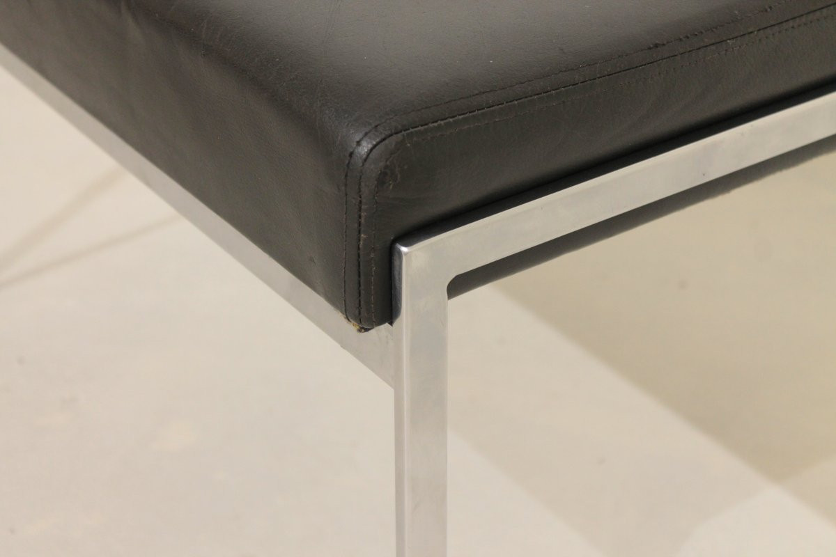 Pair Of Leather And Inox Footrests - Rob Parry-photo-4