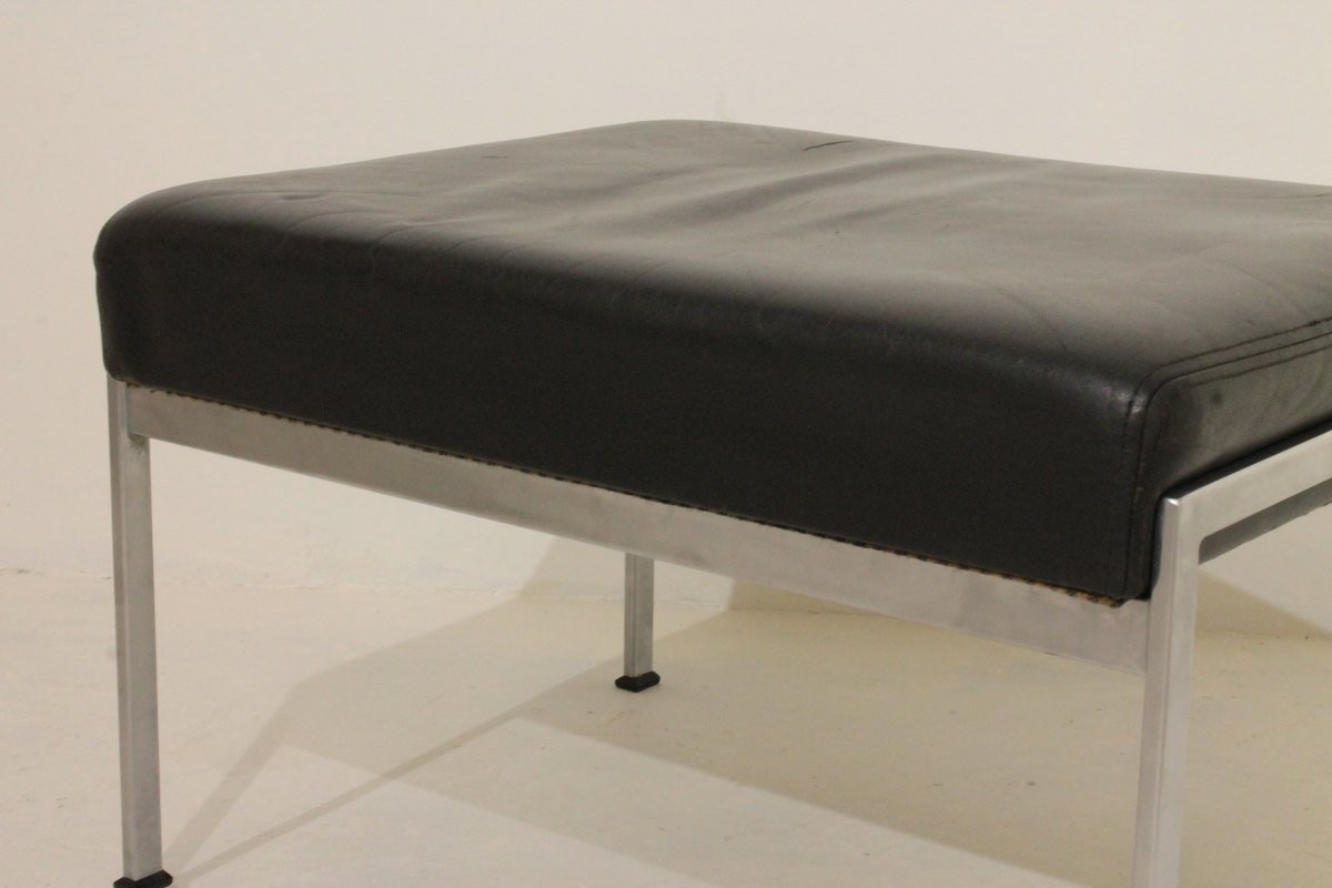 Pair Of Leather And Inox Footrests - Rob Parry-photo-8