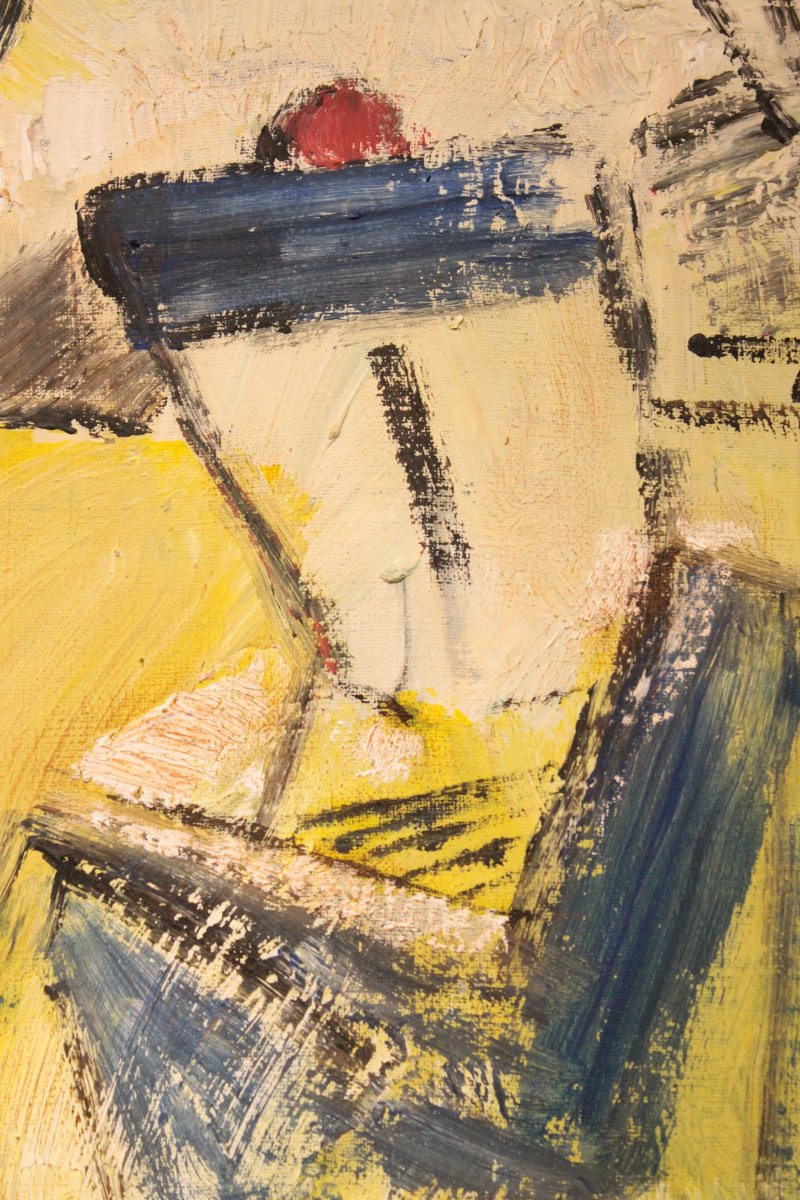 Huile sur toile de Fritz Huf "Le marin", 1957-photo-1