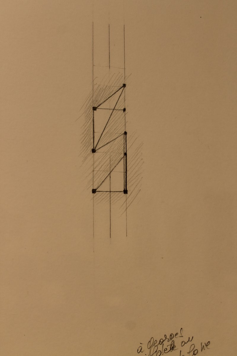 Collage abstrait "les transparents dynamiques série 3 " de Jacqueline Carron, 1996-photo-3