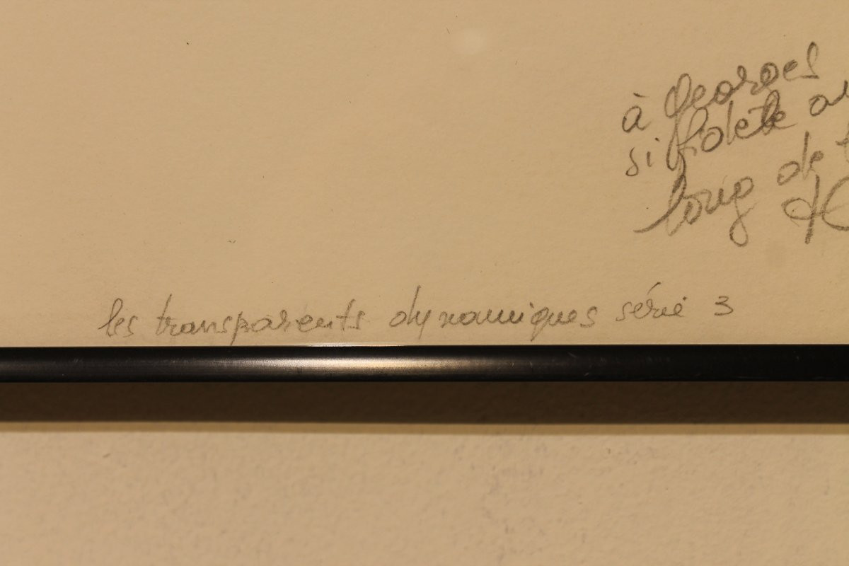 Collage abstrait "les transparents dynamiques série 3 " de Jacqueline Carron, 1996-photo-4