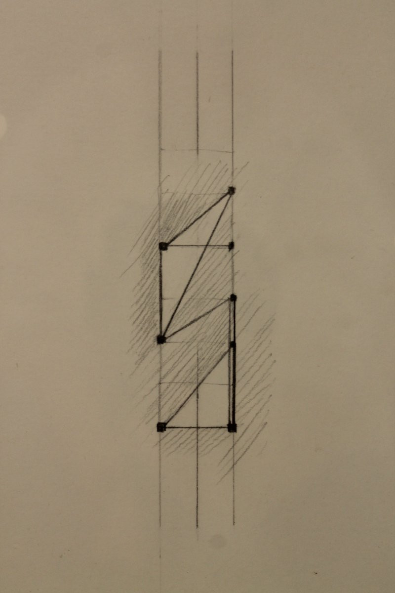 Collage abstrait "les transparents dynamiques série 3 " de Jacqueline Carron, 1996-photo-4