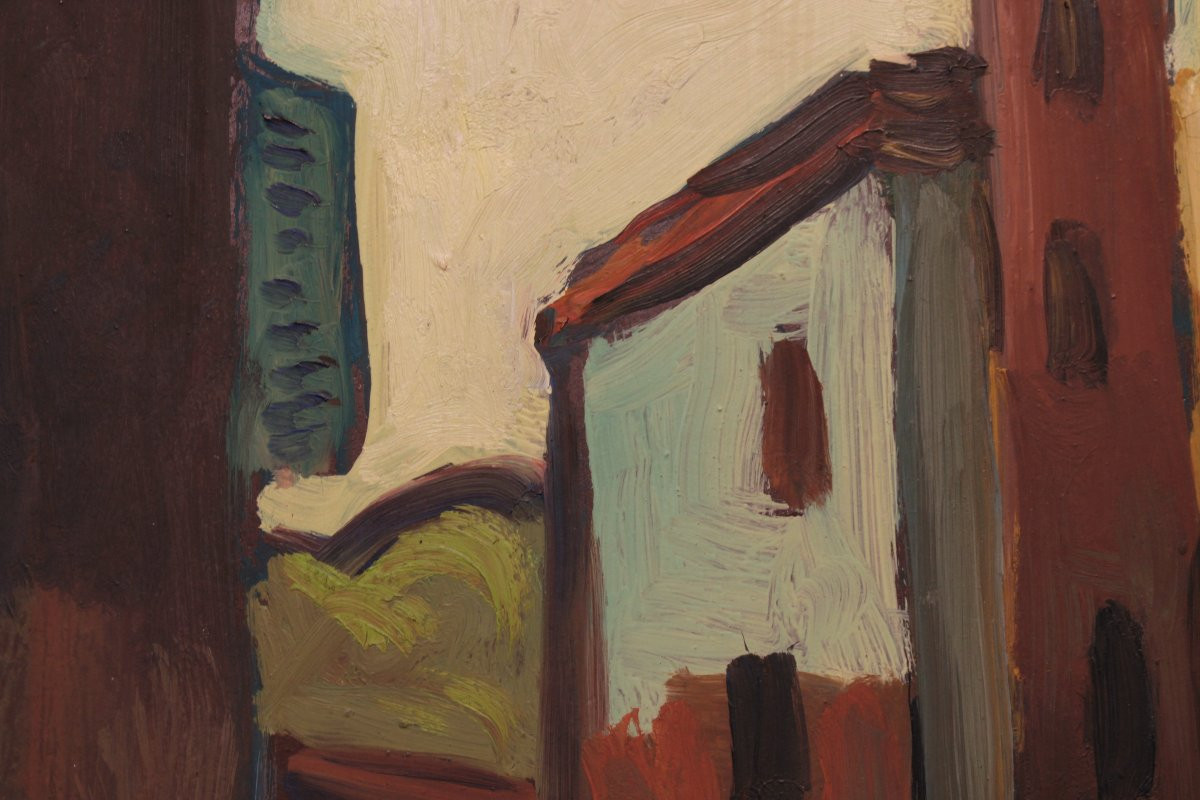 Oil On Hardboard By The Provençal Painter Henri Autran (1926-2007)-photo-7