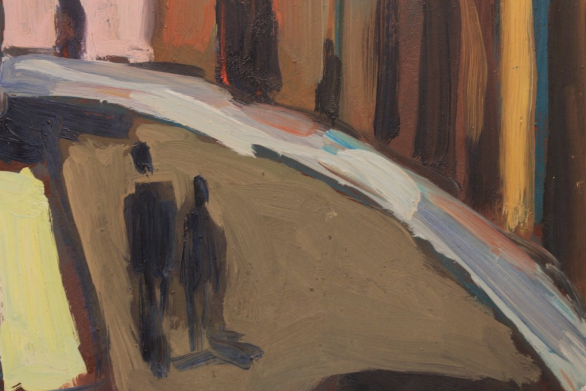 Oil On Hardboard By The Provençal Painter Henri Autran (1926-2007)-photo-8
