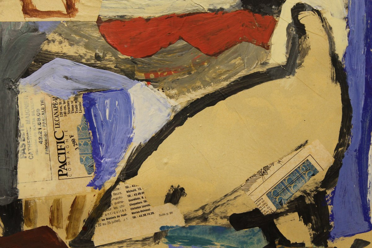 Technique mixte signée Antoine De La Boulaye-photo-4