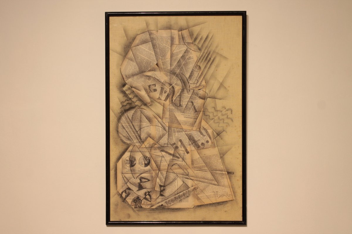 Technique mixte cubofuturisme russe datée 1953-photo-3