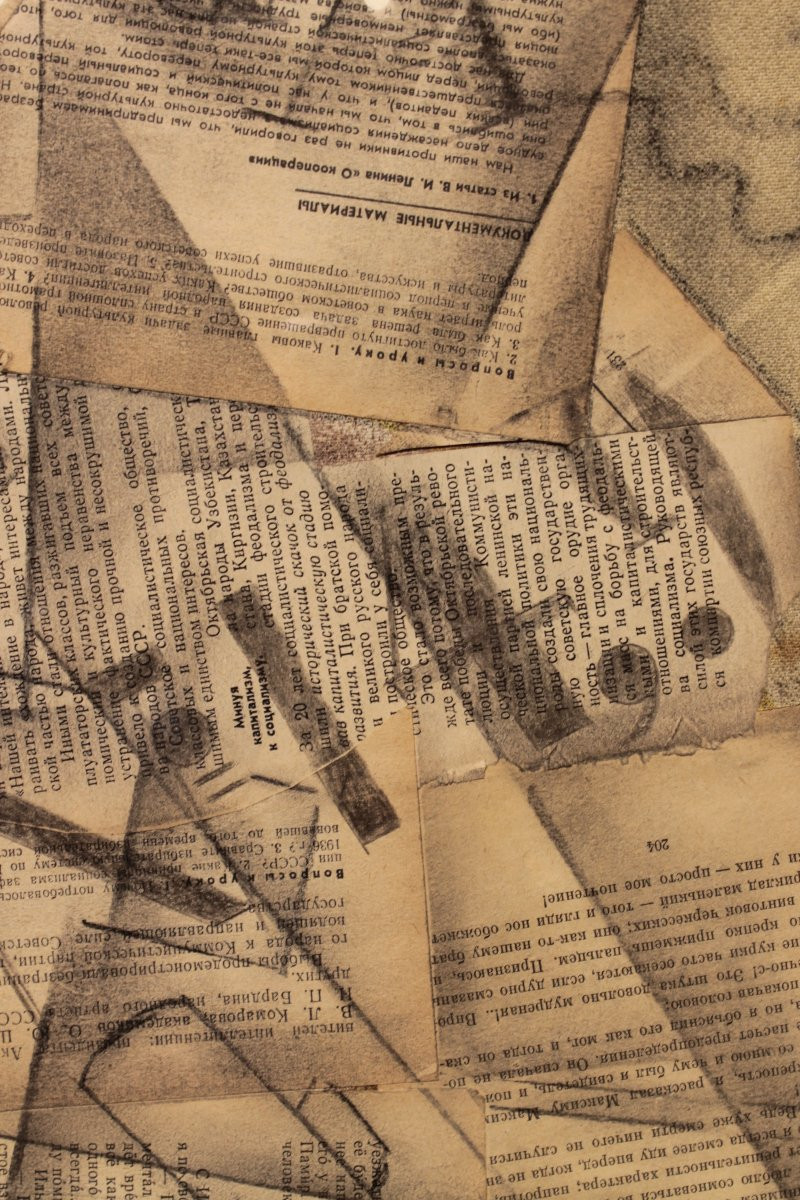 Technique mixte cubofuturisme russe datée 1953-photo-2