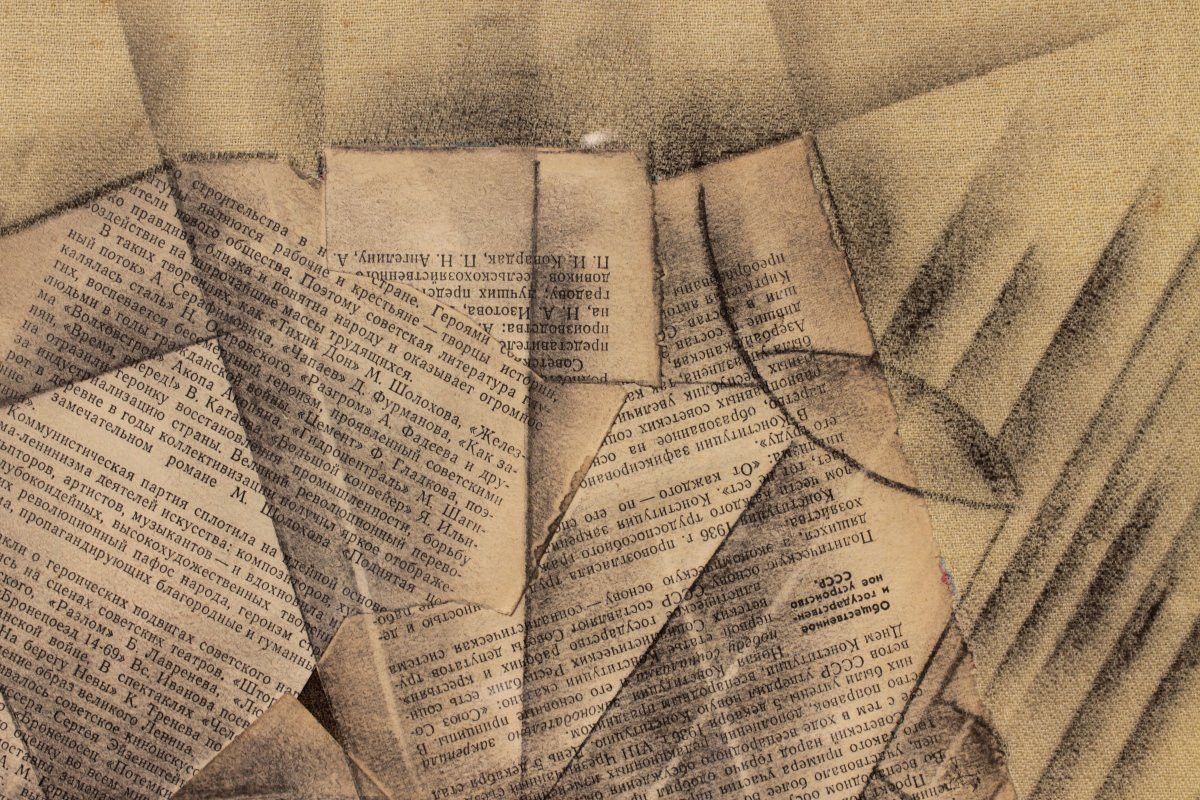 Technique mixte cubofuturisme russe datée 1953-photo-5