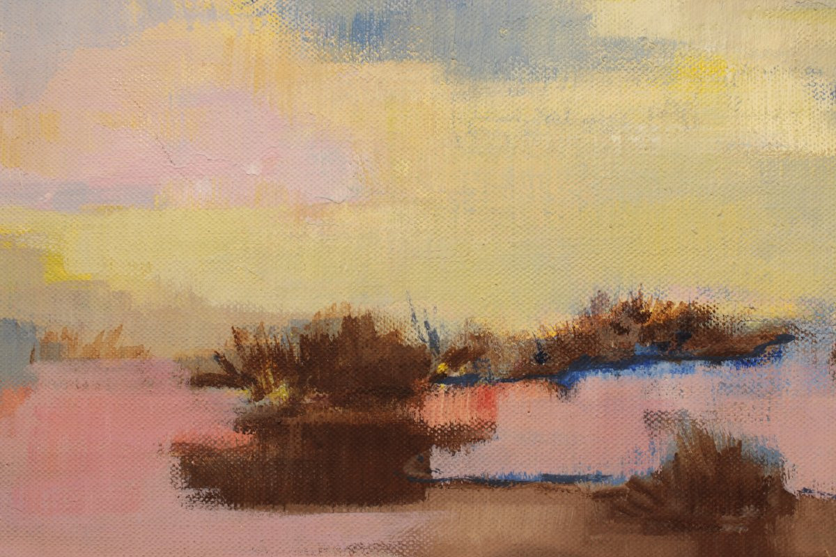 Huile sur toile "Profondeur du soir" Adry Novoli-photo-5