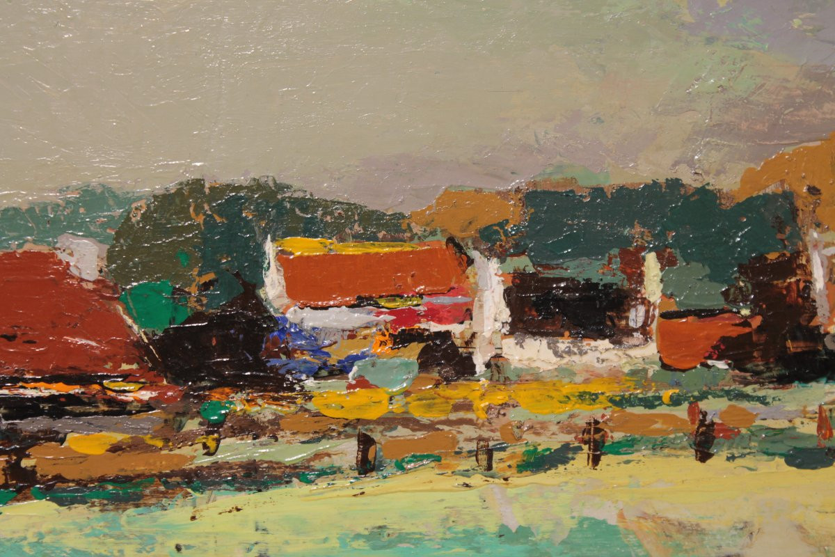 Landscape Painting By Jos Fred Smith - Oil On Panel-photo-2