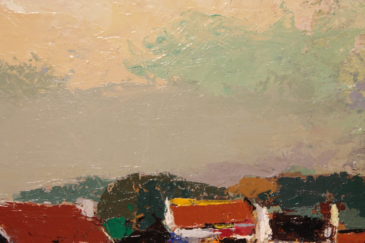 Landscape Painting By Jos Fred Smith - Oil On Panel-photo-3