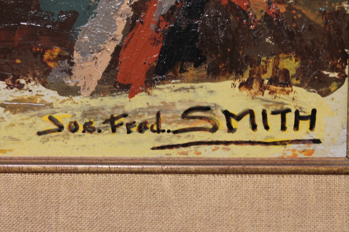 Landscape Painting By Jos Fred Smith - Oil On Panel-photo-5