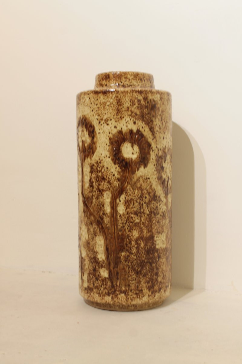 Large Ceramic Pot With Floral Decoration-photo-4