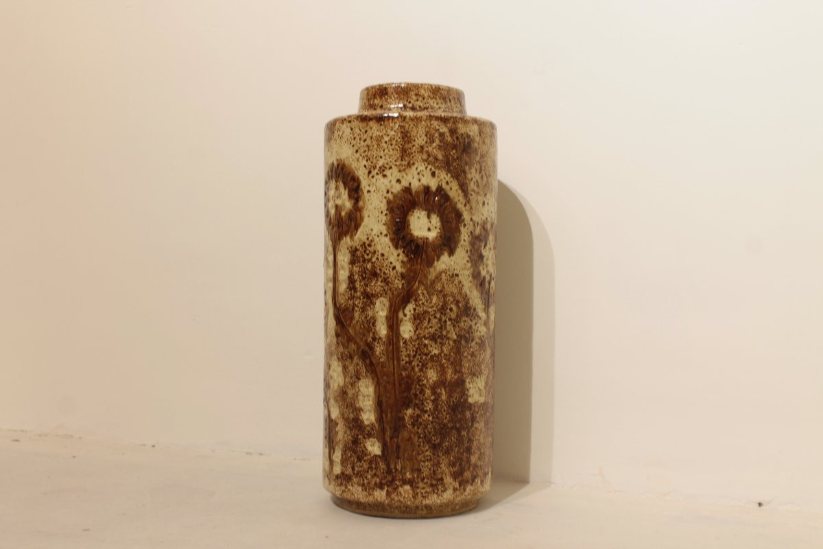 Large Ceramic Pot With Floral Decoration-photo-1