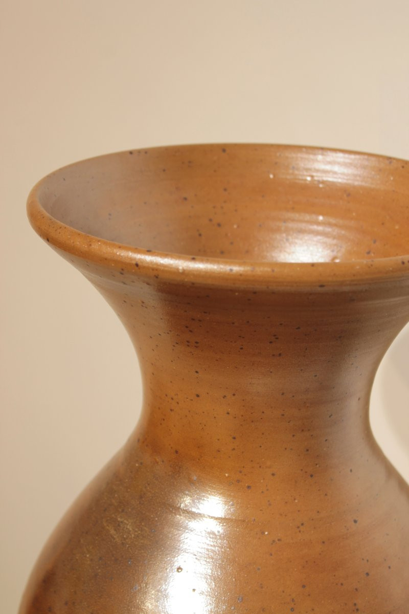 Important Iridescent Stoneware Vase-photo-2