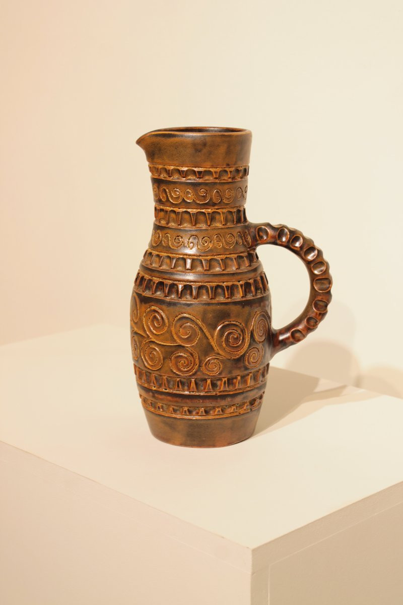 Large Ceramic Pitcher By Huguette Bessone-photo-1