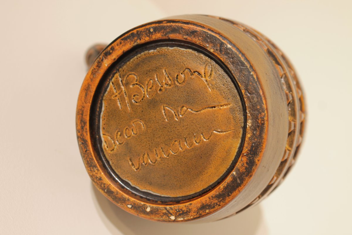 Large Ceramic Pitcher By Huguette Bessone-photo-6