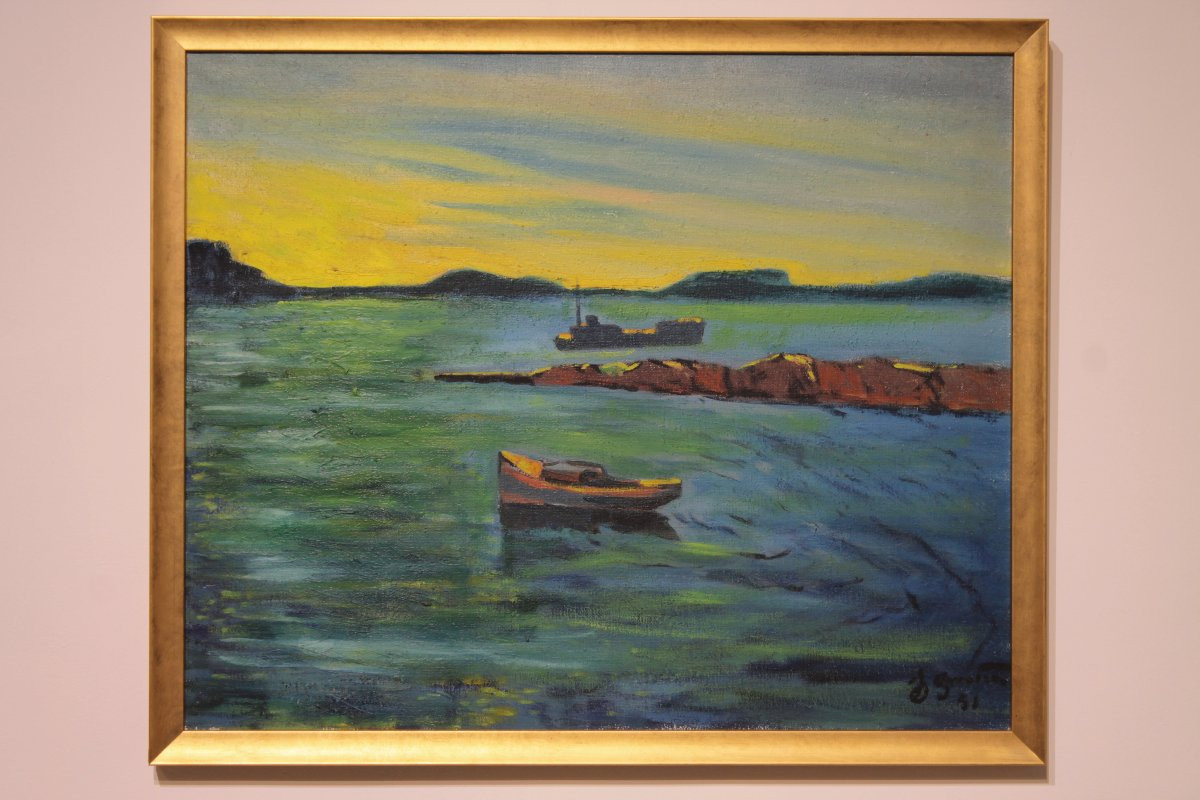 Jean Guindon "Le Brusc" - Huile sur toile datée 1951-photo-3